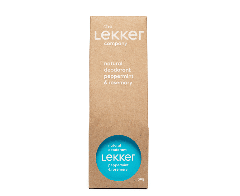 The Lekker Company pepermunt rozemarijn deodorant vegan zero waste